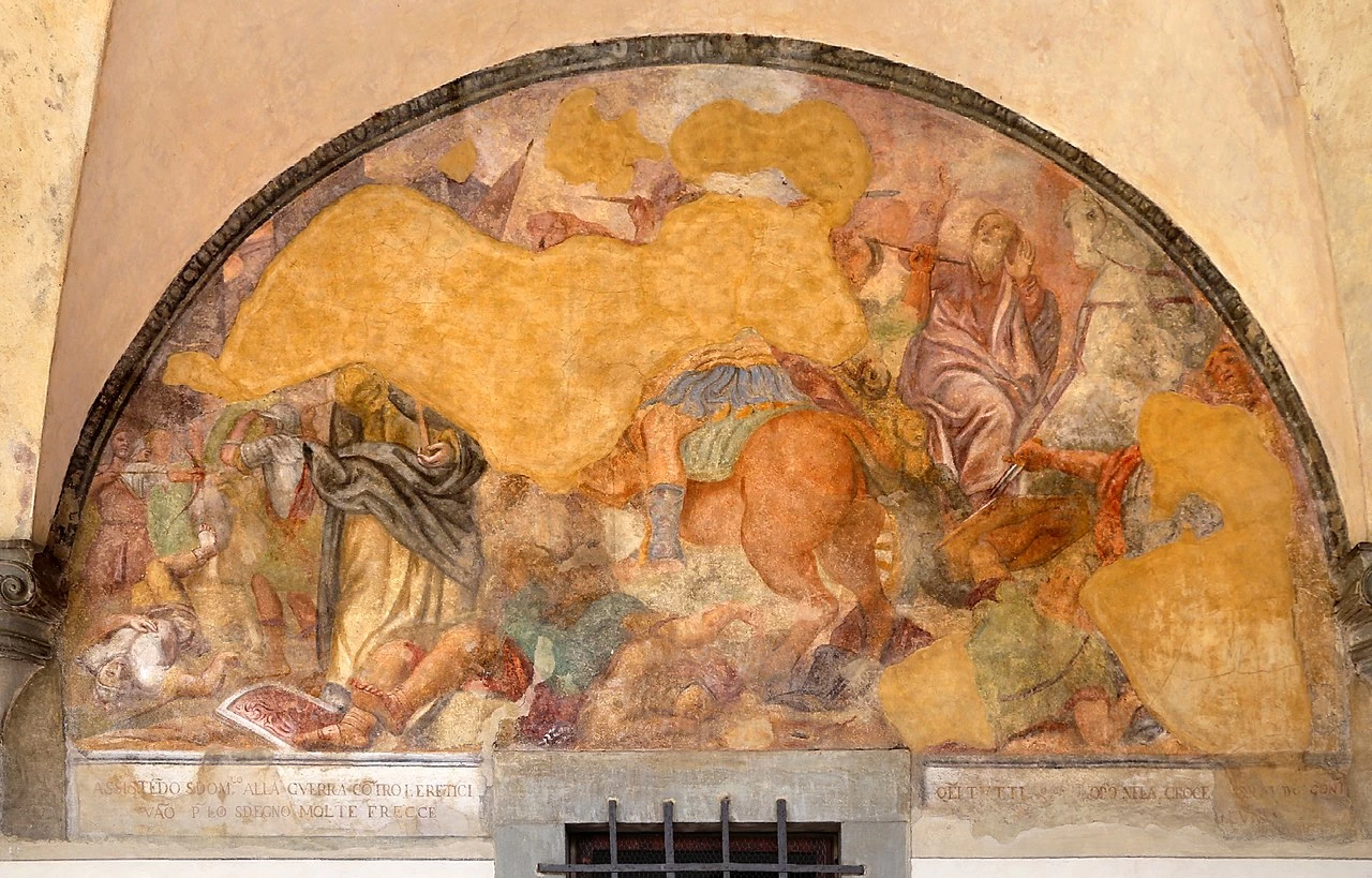 San domenico combatte gli eretici - Firenze, Chiostro di San Domenico